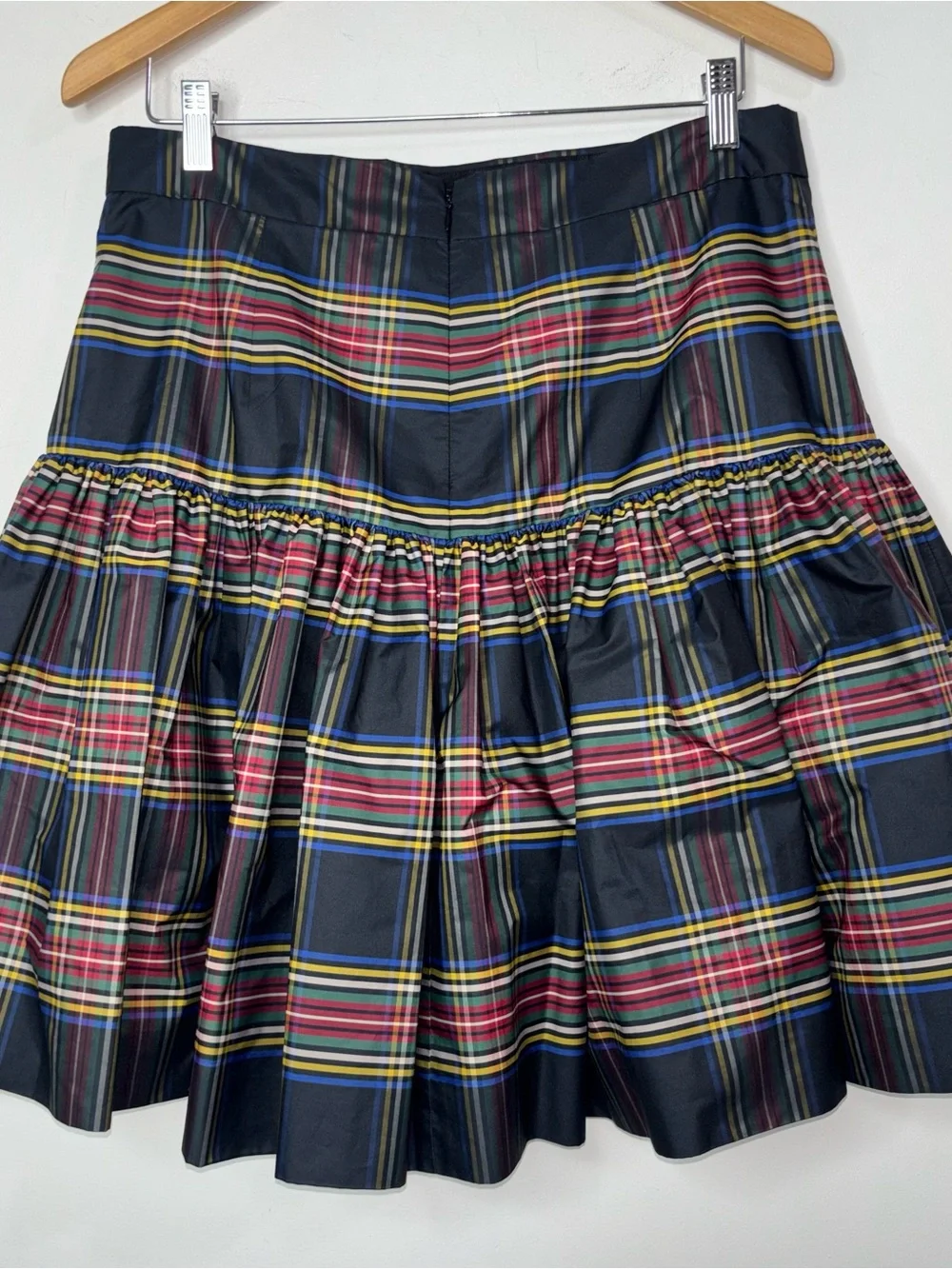 J. Crew Steward Plaid Taffeta High Waist Mini Skirt F8781 Size 10 Holiday NEW